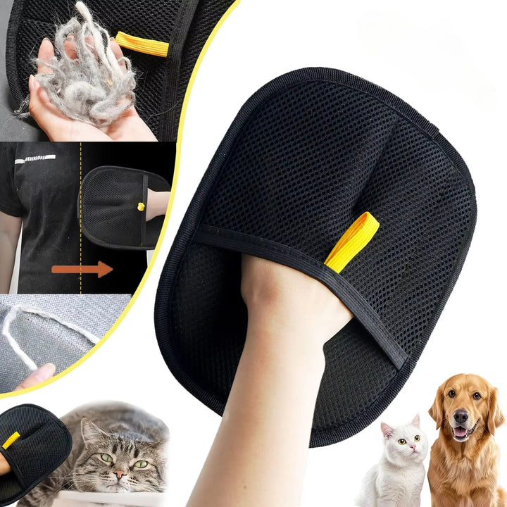 High Quality Double-Sided Pet Grooming Gloves Pet Hair Removal Tool for Clothes Furniture Dogs Cats Factory Price Reusable Lint