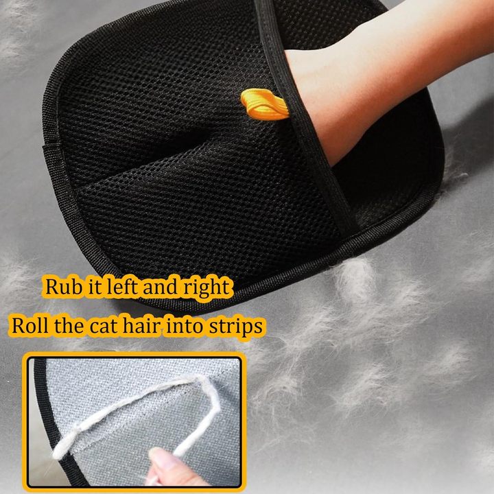 High Quality Double-Sided Pet Grooming Gloves Pet Hair Removal Tool for Clothes Furniture Dogs Cats Factory Price Reusable Lint