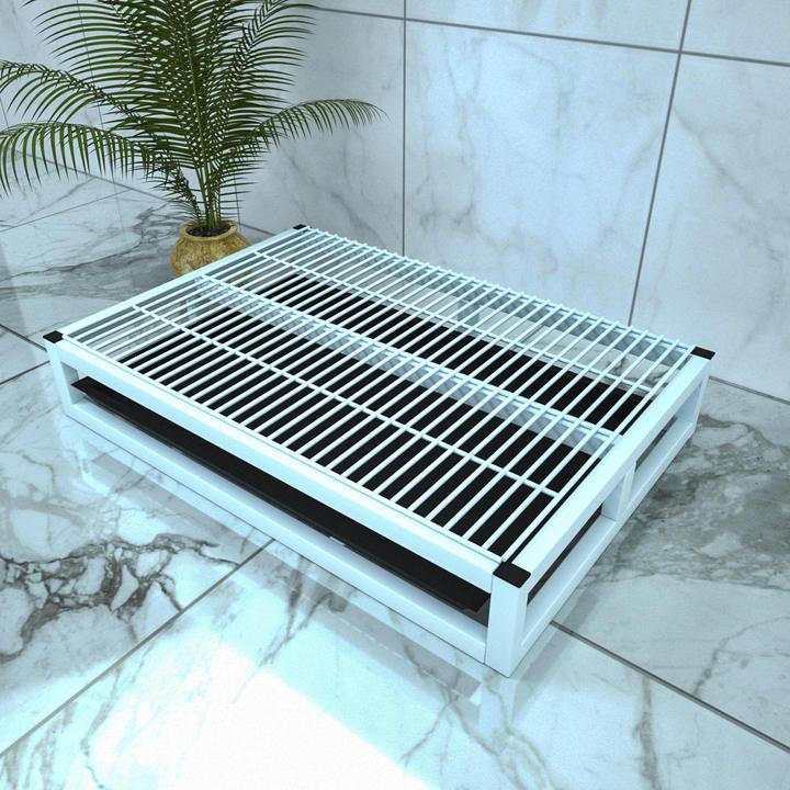 Wholesale Large Capacity with Stainless Steel Indoor Stainless Steel Dog Potty Pet Toilet Anti-bite Litter Box Training Tray - My Store