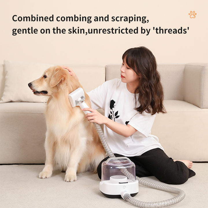 Ultra-Quiet Pet Hair Vacuum Cleaner, Designed for a Stress-Free Grooming Experience