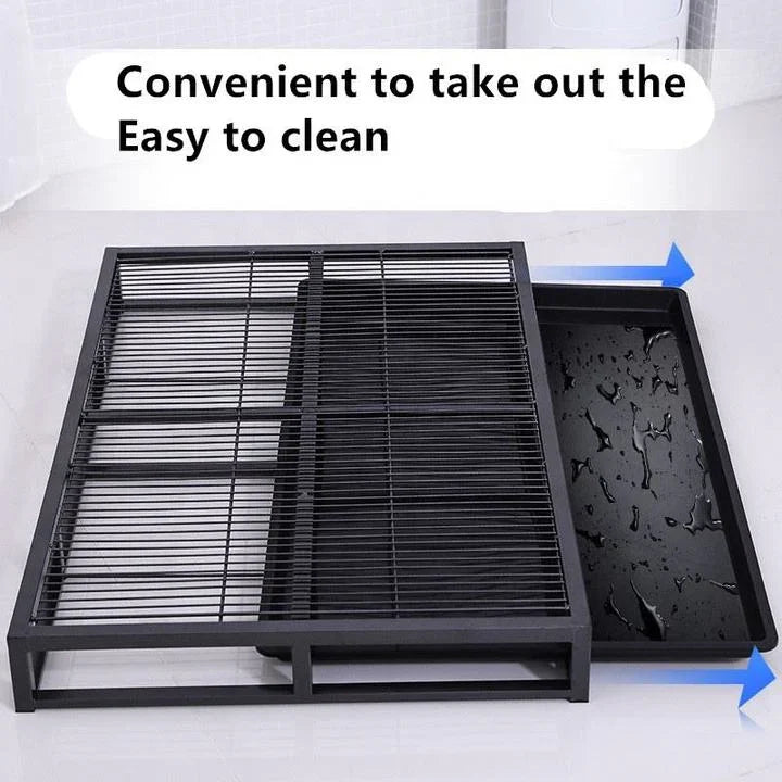 Wholesale Large Capacity with Stainless Steel Indoor Stainless Steel Dog Potty Pet Toilet Anti-bite Litter Box Training Tray - My Store