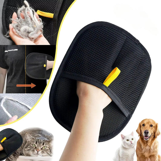 High Quality Double-Sided Pet Grooming Gloves Pet Hair Removal Tool for Clothes Furniture Dogs Cats Factory Price Reusable Lint