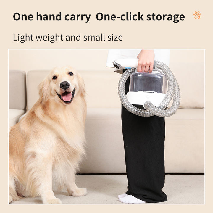 Ultra-Quiet Pet Hair Vacuum Cleaner, Designed for a Stress-Free Grooming Experience