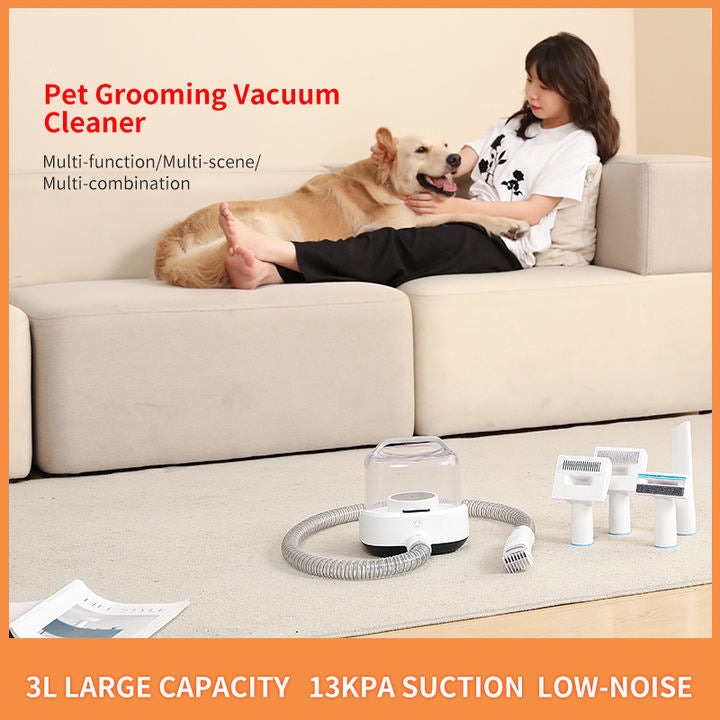 Ultra-Quiet Pet Hair Vacuum Cleaner, Designed for a Stress-Free Grooming Experience