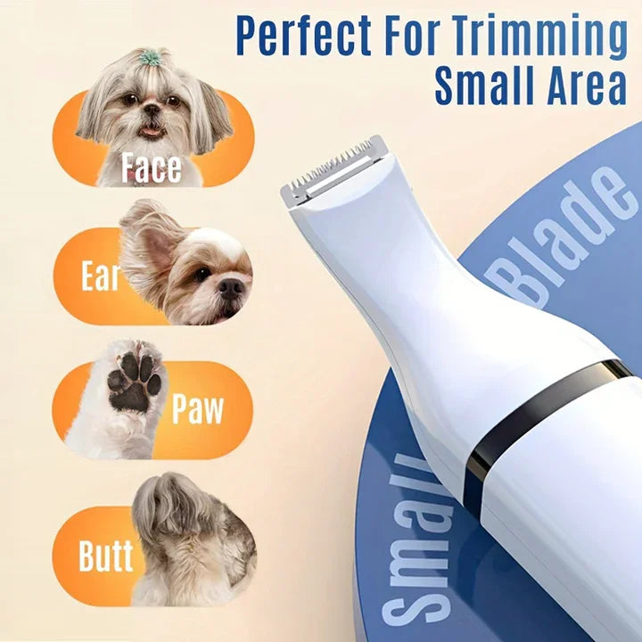 Portable 4-in-1 Cordless Electric Ceramic Blade Dog Nail Grinder Hair Grooming Small Pets Clippers Trimmer - My Store